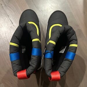 Sorel Black Boots with Yellow and Blue Accents